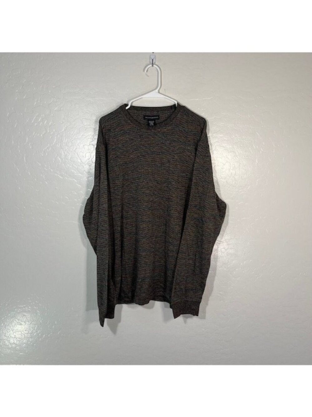 Jhane Barnes Sweater Mens XL Silk Knit Pullover Crewneck Colorful Art